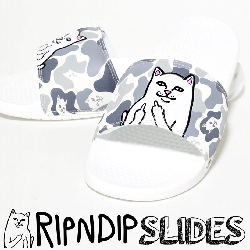RIPNDIP リップンディップ サンダル ビーチ ビーサン シャワー 猫 キャット スケートボード スケーター ストリート ブランド 白