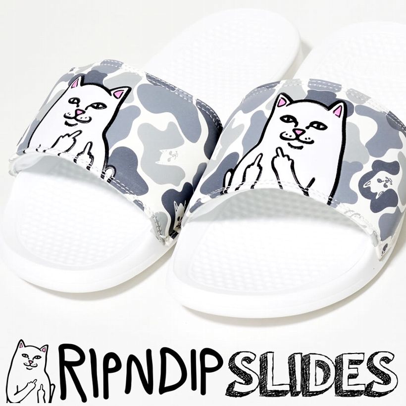 RIPNDIP リップンディップ サンダル ビーチ ビーサン シャワー 猫 キャット スケートボード スケーター ストリート ブランド 白