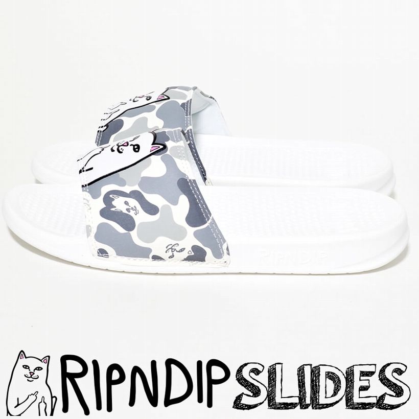 RIPNDIP リップンディップ サンダル ビーチ ビーサン シャワー 猫 キャット スケートボード スケーター ストリート ブランド 白