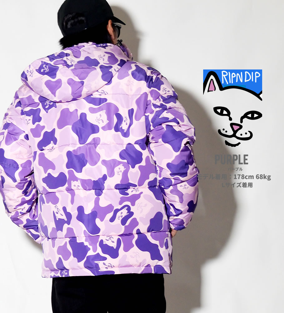 RIPNDIP リップンディップ 中綿ダウンジャケット メンズ Nerm Camo Puffer Jacket