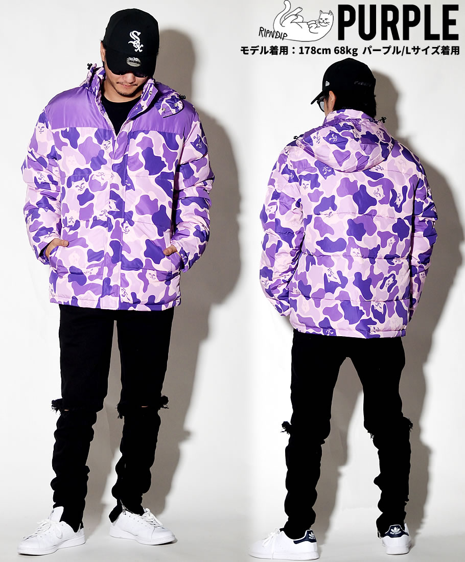 RIPNDIP リップンディップ 中綿ダウンジャケット メンズ Nerm Camo Puffer Jacket