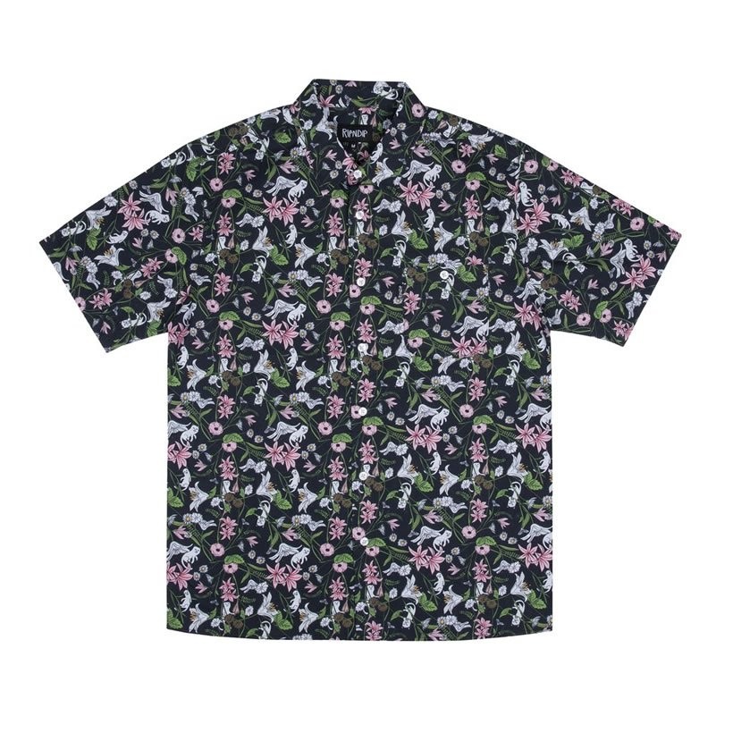 RIPNDIP リップンディップ 半袖シャツ メンズ 猫 キャット RND2404 黒 スケートボード スケーター ストリート ブランド