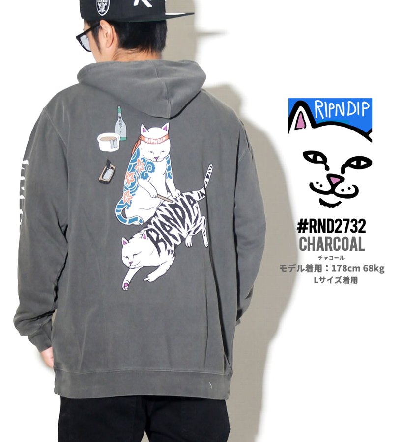 RIPNDIP リップンディップ パーカー 秋冬 メンズ レディース プルオーバー スウェット 裏起毛 大きいサイズ Tattoo Nerm Hoodie 2018秋冬 新作