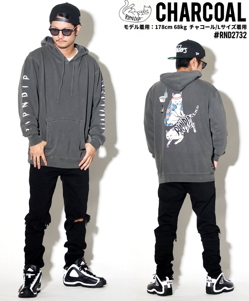 RIPNDIP リップンディップ パーカー 秋冬 メンズ レディース プルオーバー スウェット 裏起毛 大きいサイズ Tattoo Nerm Hoodie 2018秋冬 新作