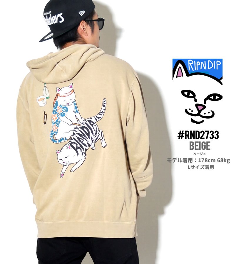 RIPNDIP リップンディップ パーカー 秋冬 メンズ レディース プルオーバー スウェット 裏起毛 大きいサイズ Tattoo Nerm Hoodie 2018秋冬 新作