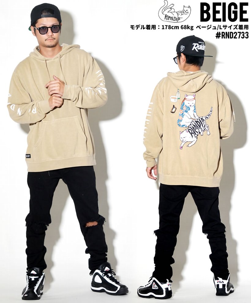 RIPNDIP リップンディップ パーカー 秋冬 メンズ レディース プルオーバー スウェット 裏起毛 大きいサイズ Tattoo Nerm Hoodie 2018秋冬 新作