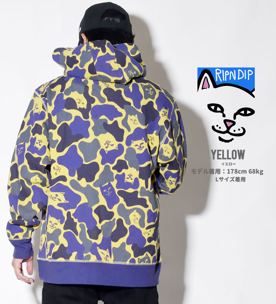 RIPNDIP リップンディップ プルオーバーパーカー メンズ Nerm Camo Pullover Sweater