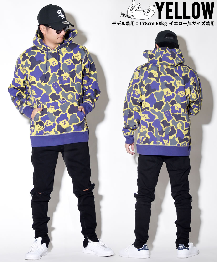 RIPNDIP リップンディップ プルオーバーパーカー メンズ Nerm Camo Pullover Sweater