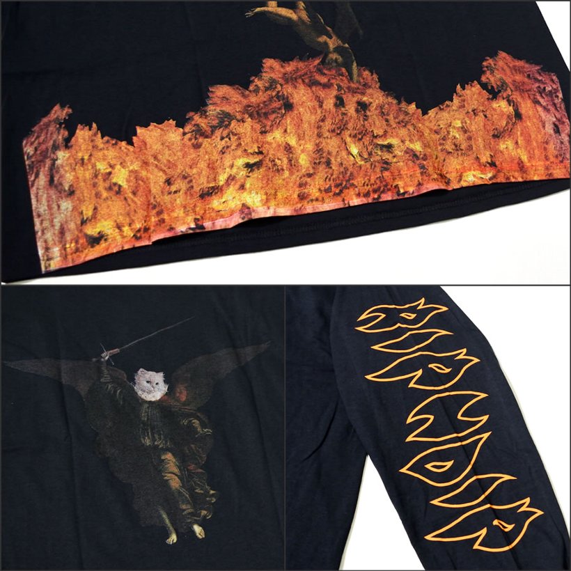 RIPNDIP リップンディップ Tシャツ メンズ 長袖 ロンT 猫 キャット プリント Hell Pit L/S 2018秋冬 新作