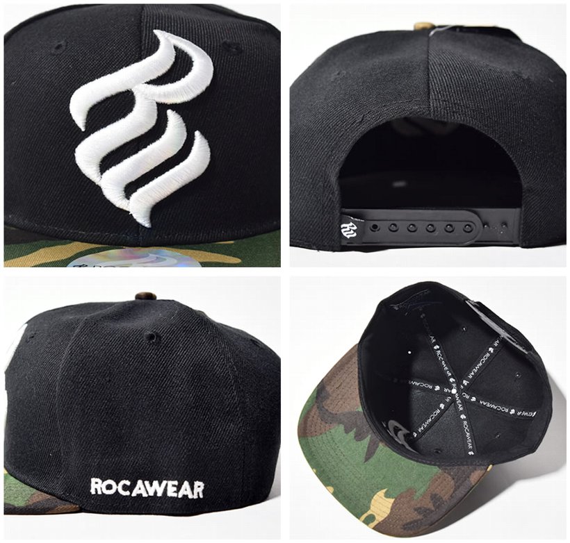 ロカウェア ROCAWEAR キャップ メンズ 帽子 スナップバックキャップ 迷彩 カモ柄 カジュアル B系 ストリート系 ファッション