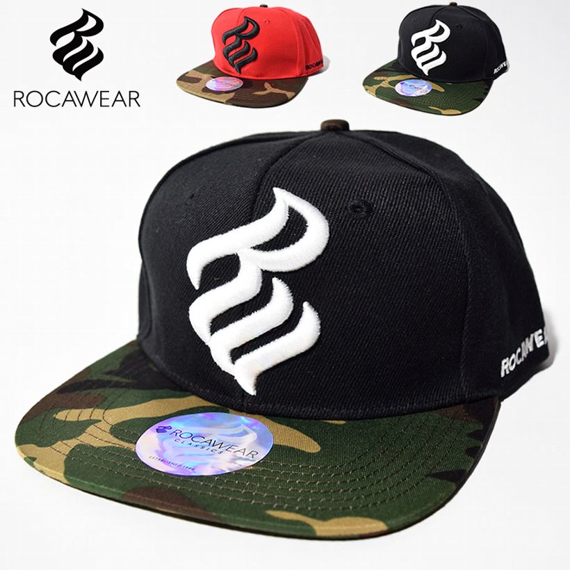 ロカウェア ROCAWEAR キャップ メンズ 帽子 スナップバックキャップ 迷彩 カモ柄 カジュアル B系 ストリート系 ファッション