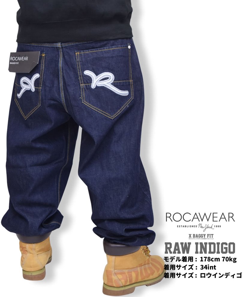 ロカウェア ROCAWEAR デニムパンツ ROC BAGGI バギーパンツ R1601J205 B系 ストリート系 ファッション 大きいサイズ