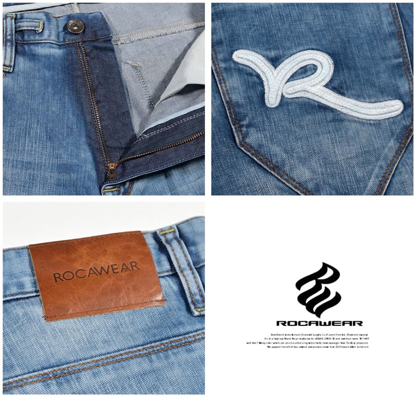ロカウェア ROCAWEAR ユーロライン デニムパンツ バギーパンツ R1108J200 B系 ストリート系 ファッション 大きいサイズ 2016春新作