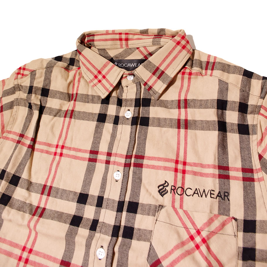 ロカウェア ROCAWEAR シャツ メンズ 長袖 カジュアル おしゃれ ブランド チェック柄 大きいサイズ 残りXLサイズ