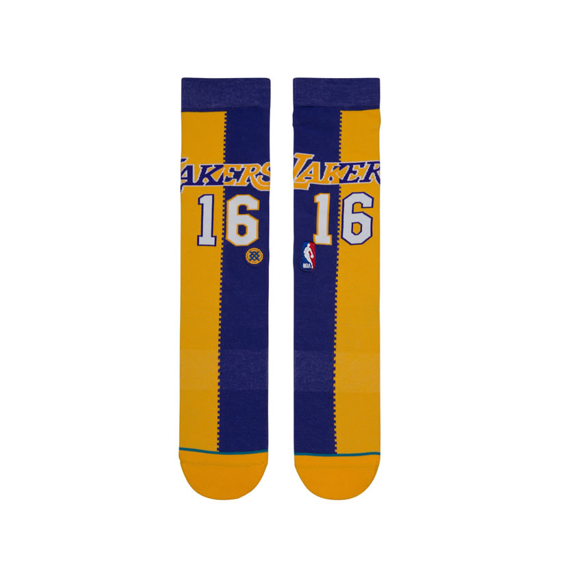 STANCE スタンス ソックス 靴下 メンズ ブランド 25cm〜29cm NBA ロサンゼルス・レイカーズ パウ・ガソル スポーツ バスケットボール