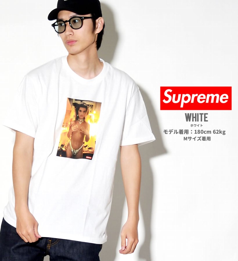Supreme シュプリーム Tシャツ 半袖 SS18T5 Kim in Rhinestone Tee