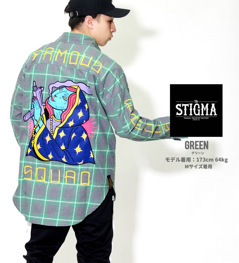 STIGMA スティグマ シャツ メンズ 長袖 オーバーサイズ