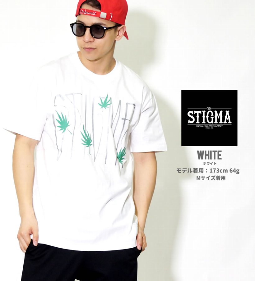 STIGMA スティグマ Tシャツ メンズ 半袖 春 おしゃれ 韓国 ブランド 海外 ロゴ プリント 白 黒