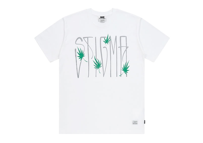 STIGMA スティグマ Tシャツ メンズ 半袖 春 おしゃれ 韓国 ブランド 海外 ロゴ プリント 白 黒