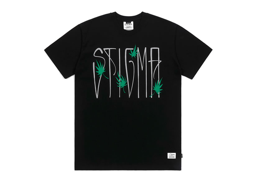 STIGMA スティグマ Tシャツ メンズ 半袖 春 おしゃれ 韓国 ブランド 海外 ロゴ プリント 白 黒