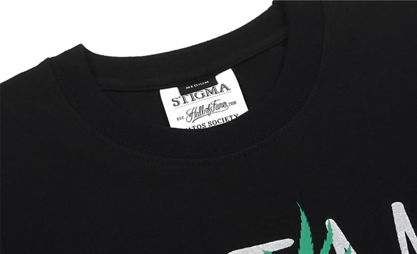 STIGMA スティグマ Tシャツ メンズ 半袖 春 おしゃれ 韓国 ブランド 海外 ロゴ プリント 白 黒