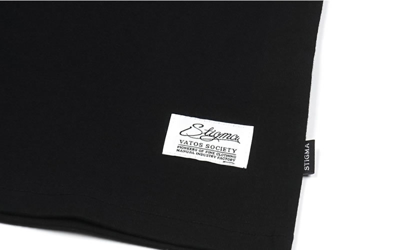STIGMA スティグマ Tシャツ メンズ 半袖 春 おしゃれ 韓国 ブランド 海外 ロゴ プリント 白 黒