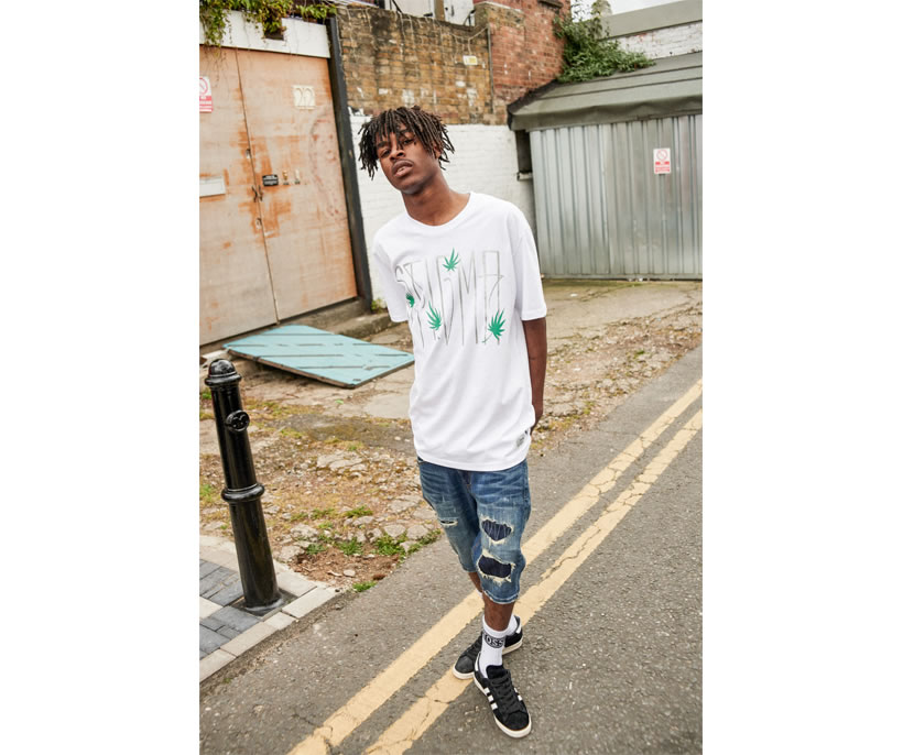 STIGMA スティグマ Tシャツ メンズ 半袖 春 おしゃれ 韓国 ブランド 海外 ロゴ プリント 白 黒