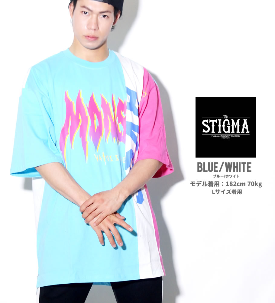STIGMA スティグマ Tシャツ メンズ 半袖 夏 ストリート系 hiphop ヒップホップ 韓国 ファッション ブランド 海外 ロゴ プリント