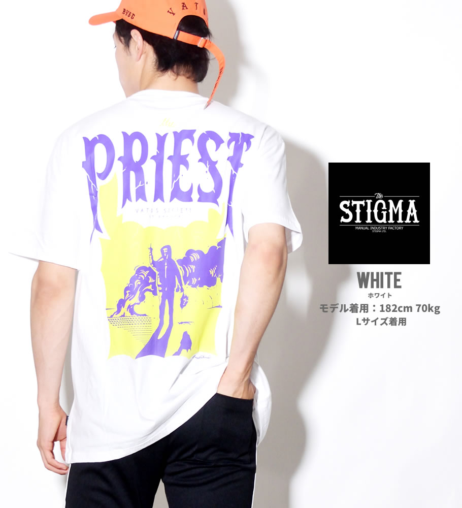 STIGMA スティグマ Tシャツ メンズ 半袖 夏 ストリート系 hiphop ヒップホップ 韓国 ファッション ブランド 海外 ロゴ プリント