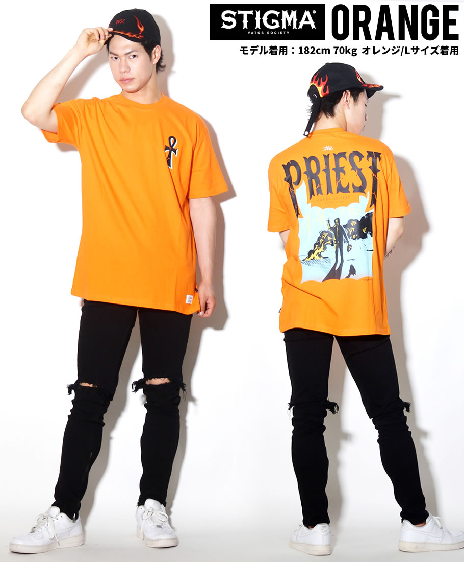 STIGMA スティグマ Tシャツ メンズ 半袖 夏 ストリート系 hiphop ヒップホップ 韓国 ファッション ブランド 海外 ロゴ プリント