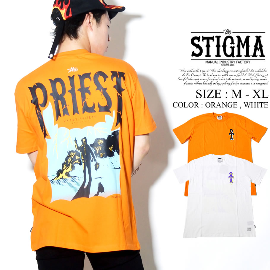 STIGMA スティグマ Tシャツ メンズ 半袖 夏 ストリート系 hiphop ヒップホップ 韓国 ファッション ブランド 海外 ロゴ プリント