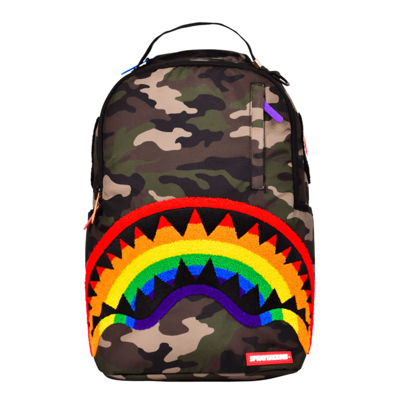 スプレーグラウンド SPRAYGROUND バックパック リュックサック 鞄 CHENILLE RAINBOW SHARK