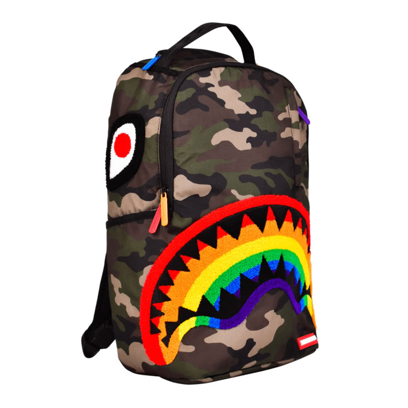 スプレーグラウンド SPRAYGROUND バックパック リュックサック 鞄 CHENILLE RAINBOW SHARK