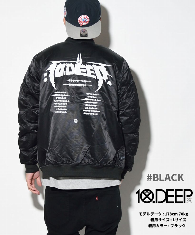 10DEEP テンディープ フライトジャケット MA-1 メンズ ミリタリージャケット MA1 64TD0603 B系 ストリート系 送料無料