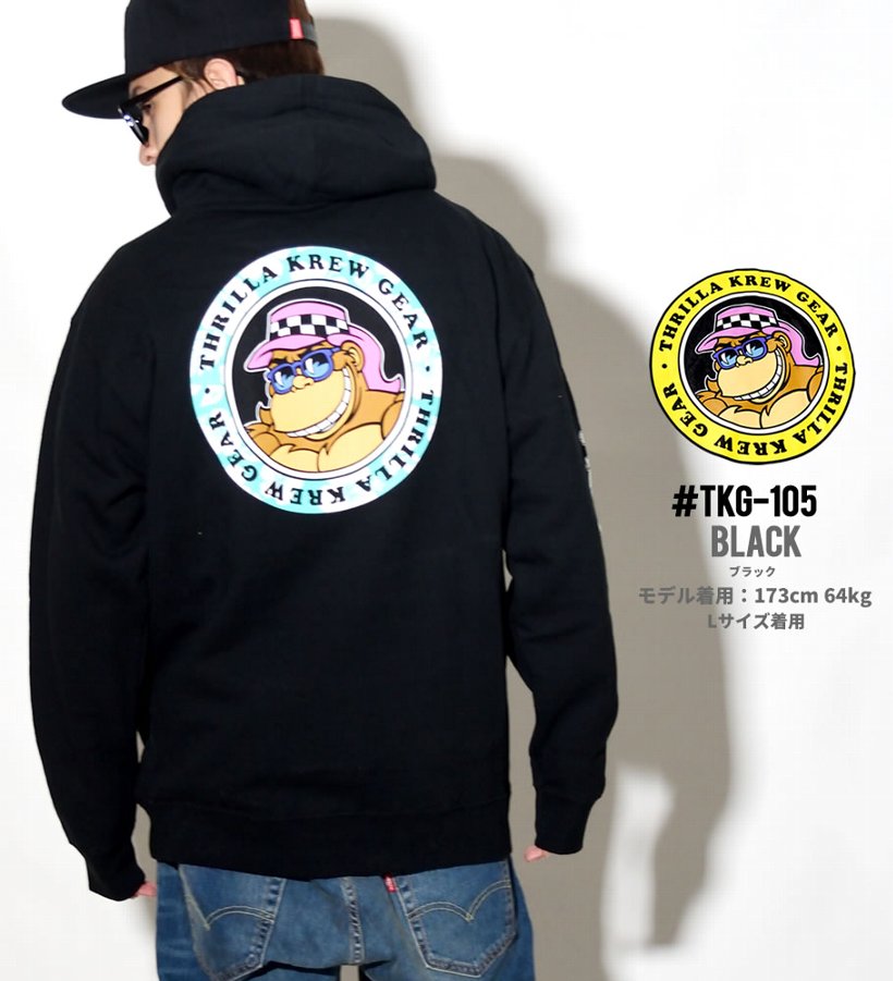 THRILLA KREW パーカー メンズ ブランド プルオーバー スウェット Floral Dot Logo Hoodie