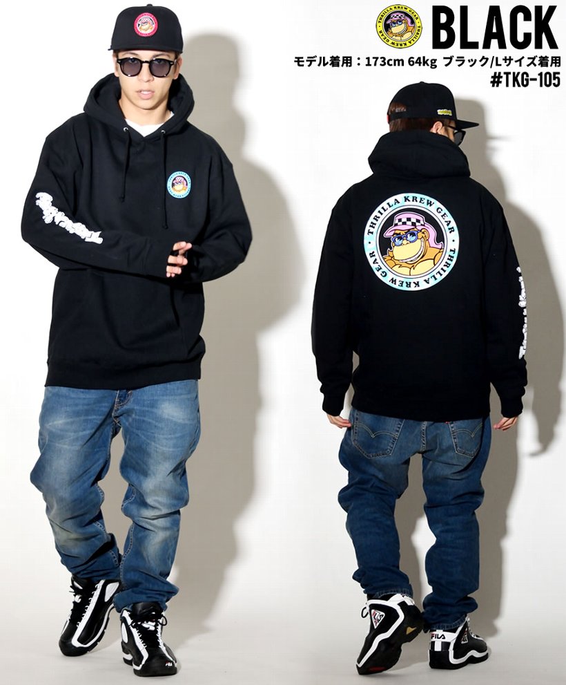 THRILLA KREW パーカー メンズ ブランド プルオーバー スウェット Floral Dot Logo Hoodie