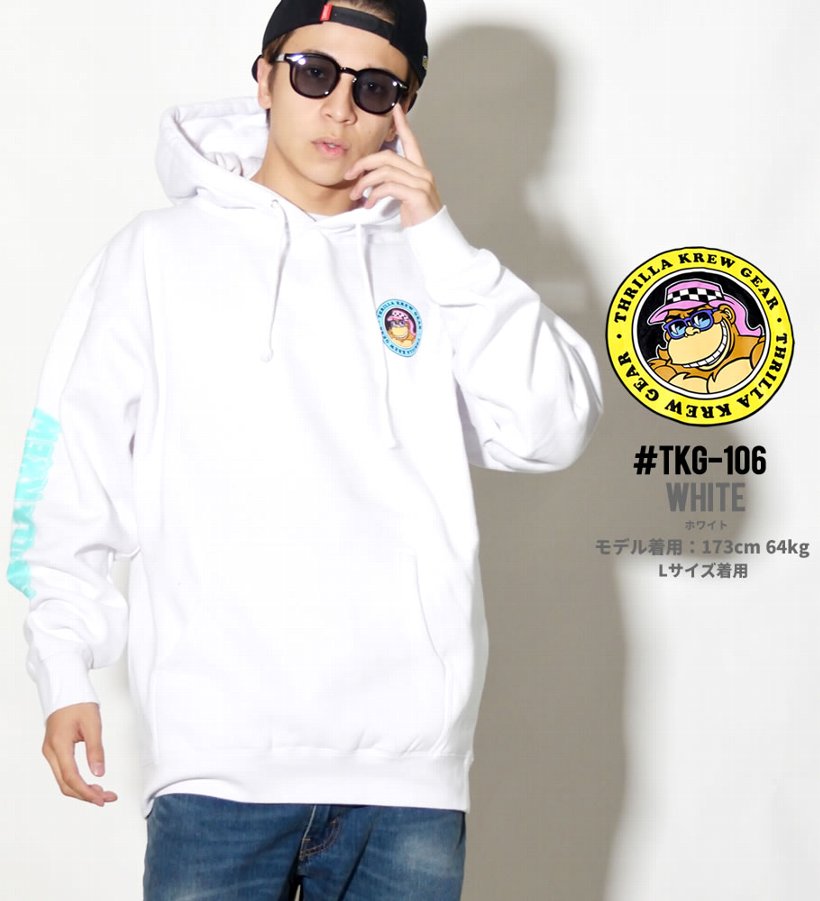 THRILLA KREW パーカー メンズ ブランド プルオーバー スウェット Floral Dot Logo Hoodie