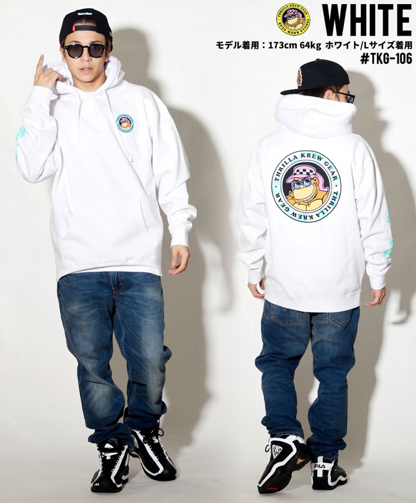 THRILLA KREW パーカー メンズ ブランド プルオーバー スウェット Floral Dot Logo Hoodie