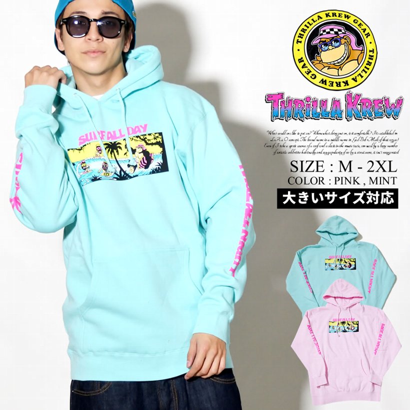 THRILLA KREW パーカー メンズ ブランド プルオーバー スウェット Surf All Day