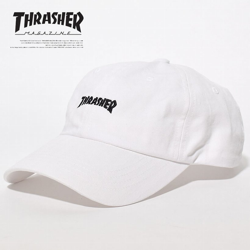 スラッシャー THRASHER キャップ 6パネル ローキャップ 16TH-C25 ホワイト 白 2016春新作