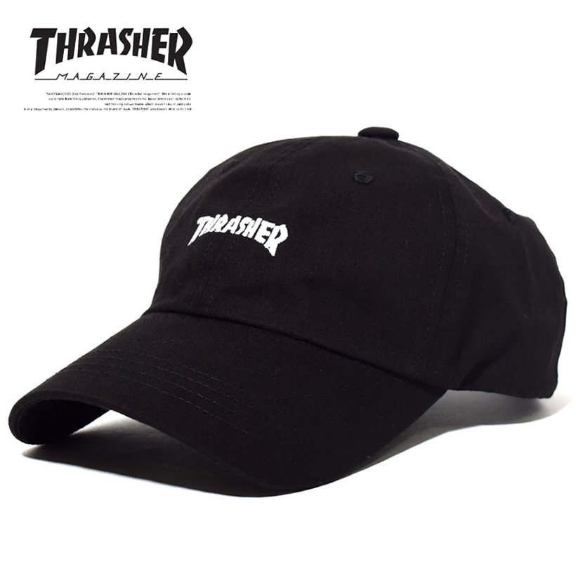 スラッシャー THRASHER キャップ 6パネル ローキャップ 16TH-C25 ブラック 黒 2016春新作