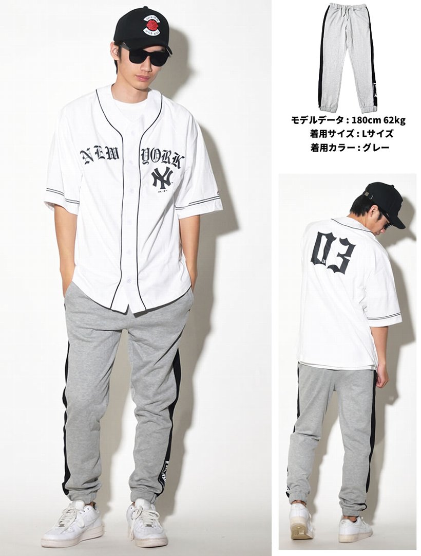 スラッシャー スウェットパンツ メンズ ブランド 細身 ストレート サイドライン スポーツ 大きいサイズ THRASHER