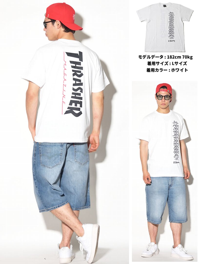 THRASHER × Keith Haring スラッシャー×キースへリング コラボ Tシャツ メンズ 半袖 THKH-ST19