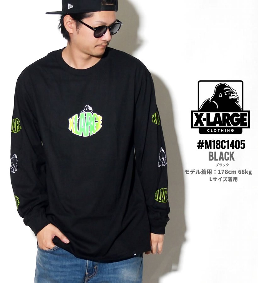 エクストララージ Tシャツ メンズ 長袖 XLARGE GAZE LS TEE M18C1405