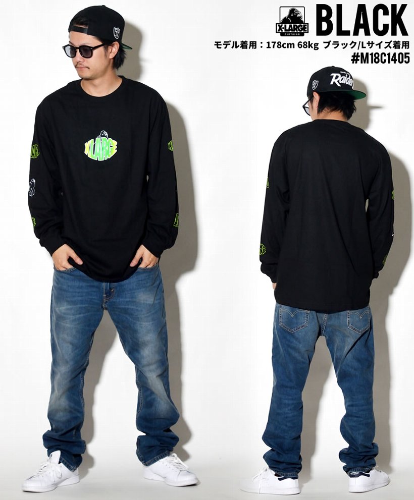 エクストララージ Tシャツ メンズ 長袖 XLARGE GAZE LS TEE M18C1405