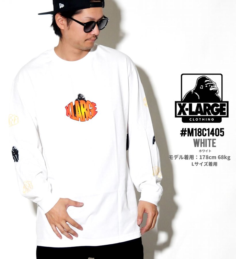 エクストララージ Tシャツ メンズ 長袖 XLARGE GAZE LS TEE M18C1405