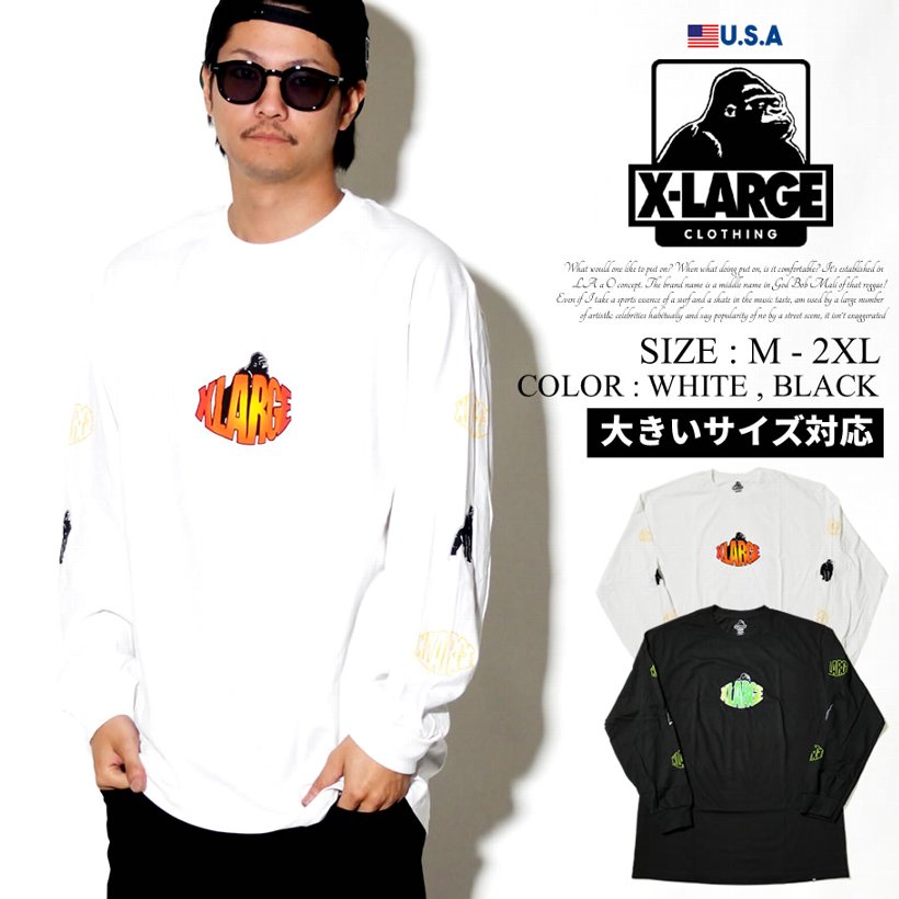 エクストララージ Tシャツ メンズ 長袖 XLARGE GAZE LS TEE M18C1405