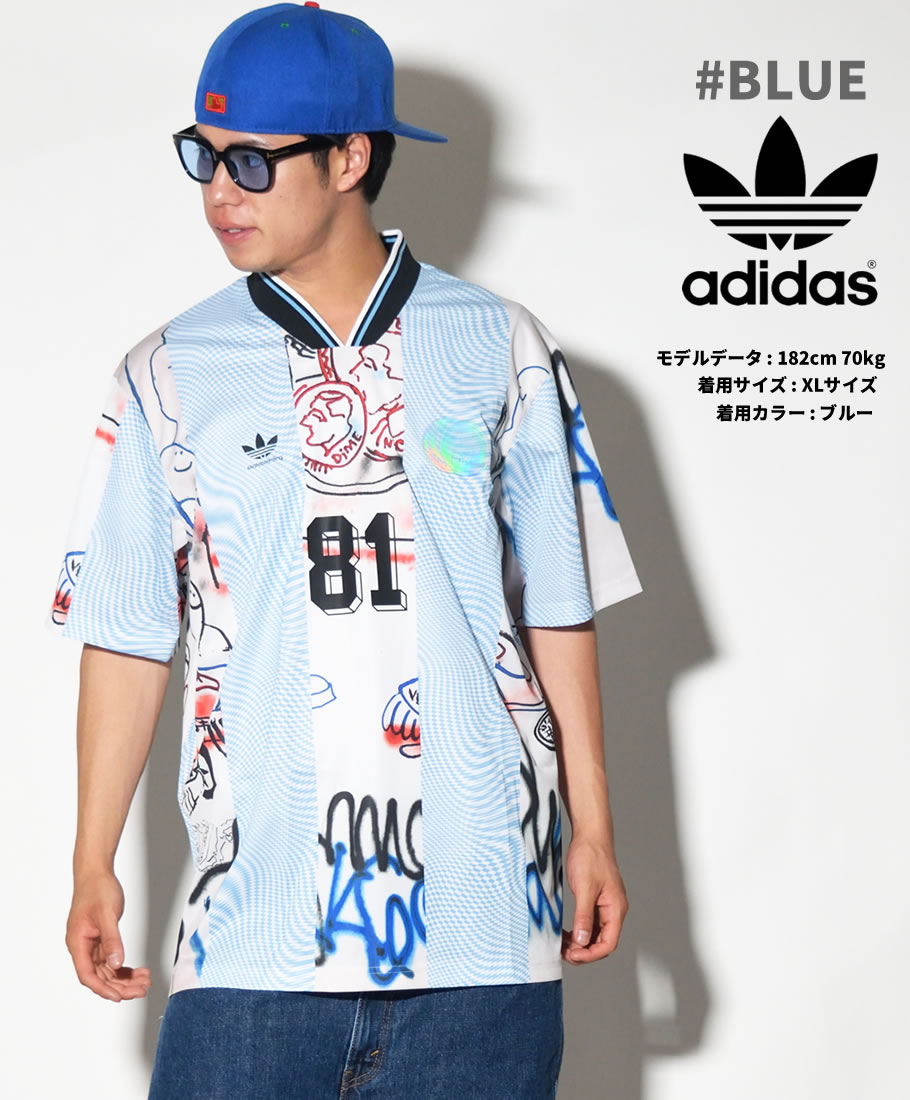 Adidas アディダス 半袖 Tシャツ メンズ 大きいサイズ ナンバリング ゲームジャージ マークゴンザレス コラボ Cv9554 Adtt072