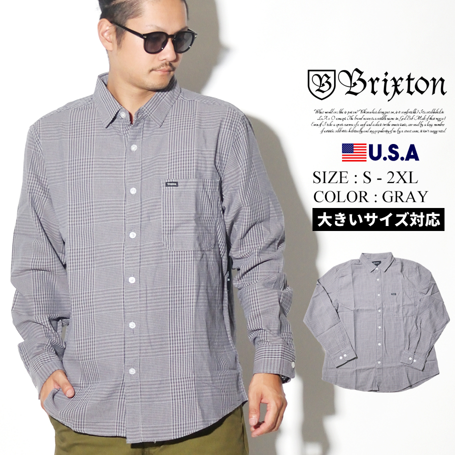 Brixton ブリクストン グレンチェックシャツ メンズ Bozeman L S Flnl 西海岸 ストリート系 スケーター カジュアル ファッション 服 通販