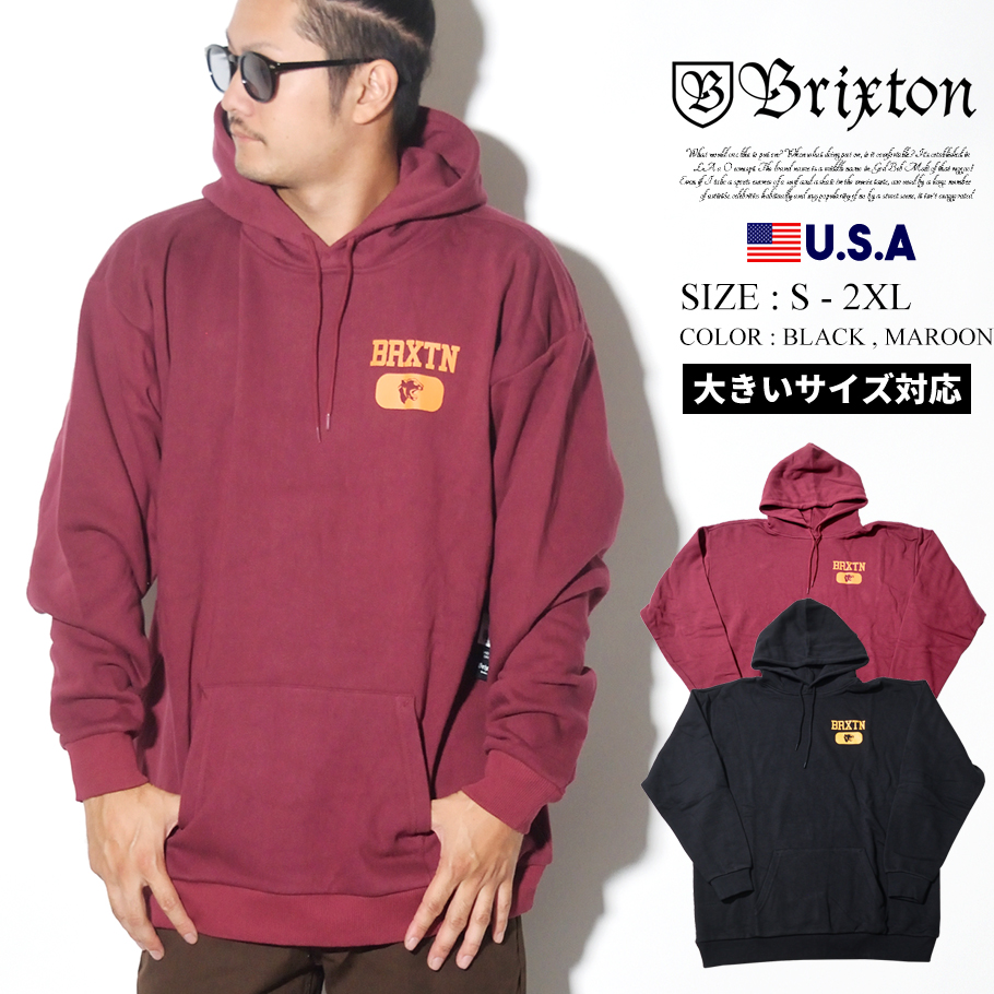 Brixton ブリクストン パーカー メンズ Forte V Hood 西海岸 ストリート系 スケーター カジュアル ファッション 服 通販